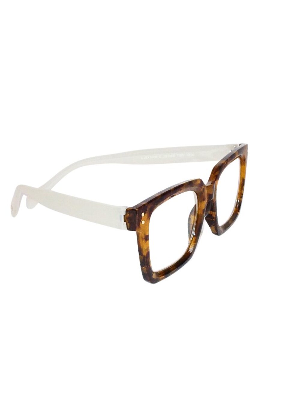 NWOT - JESSICA SIMPSON WOMEN'S READING GLASSES +2.00 - BROWN & TAN PRINT FRAME - Picture 3 of 4
